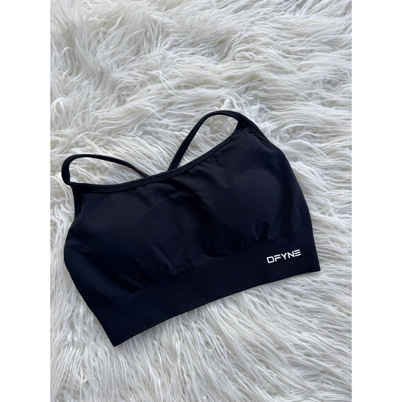 Dfyne Dynamic Backless Sports Bra Midnight Black Size Large - Picture 3 of 7
